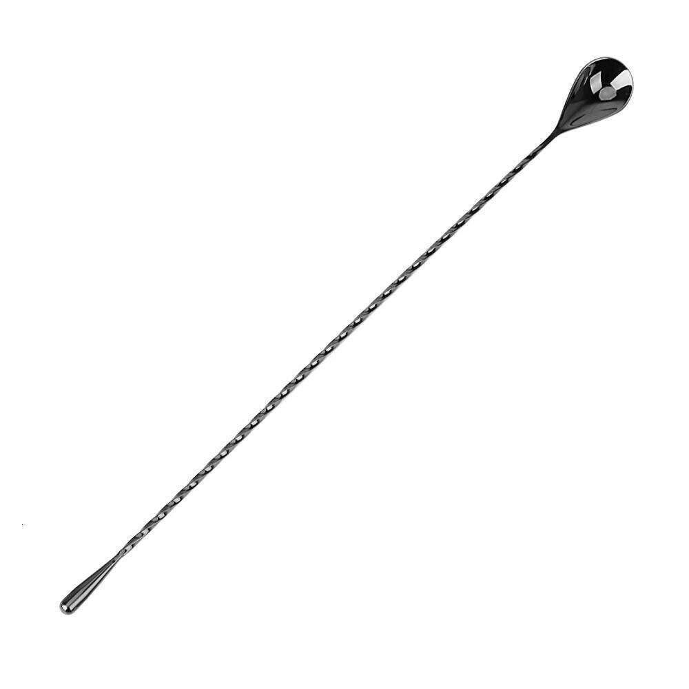 Stir Mixing Cocktail 30/40cm Stainless Steel Bartender Tools Teadrop Spoon Bar Tool Spiral Pattern