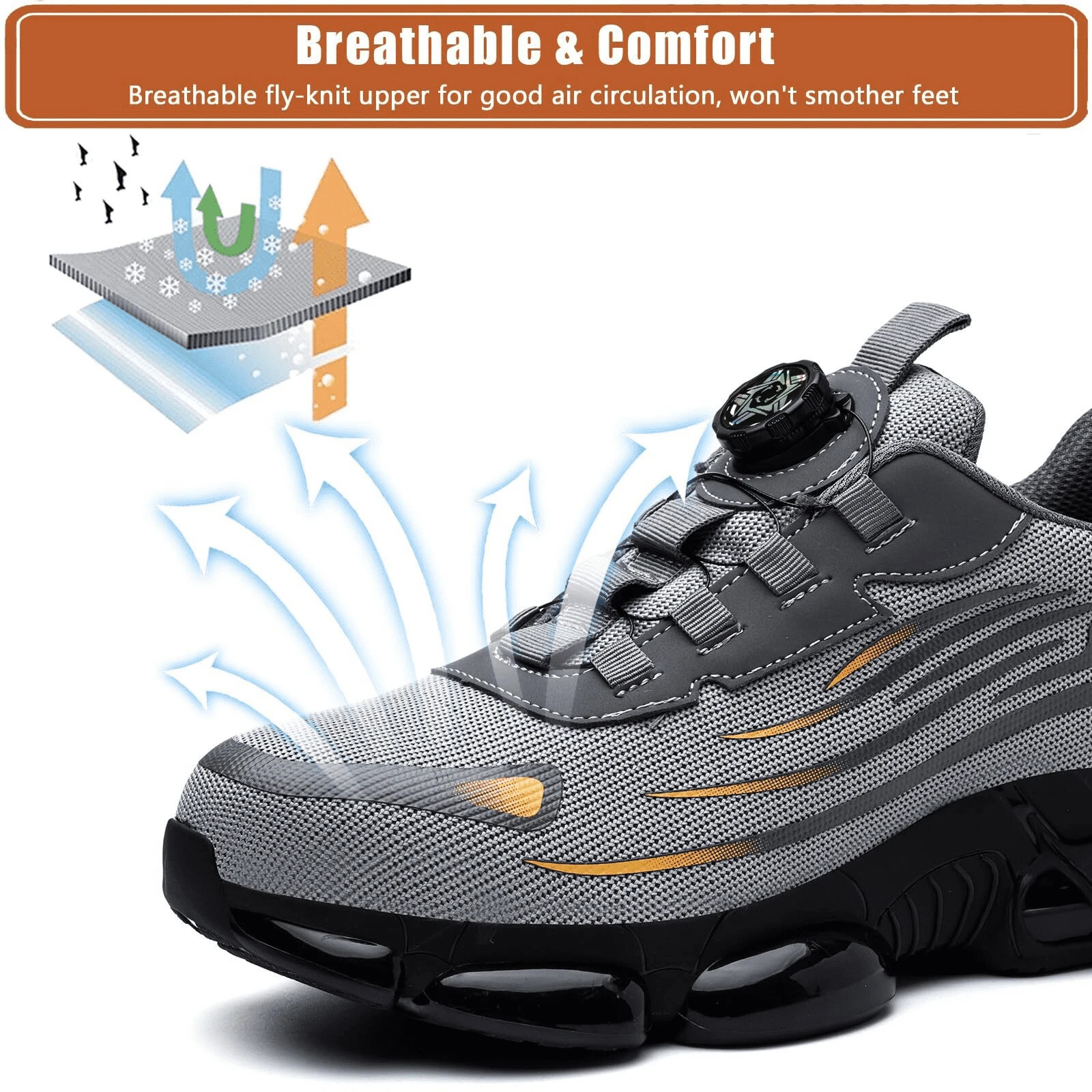 Indestructible Steel Toe Protective Safety Shoes Slip Resistant Abrasion Resistant Work Shoes Men Tough Comfortable Sneaker 260205