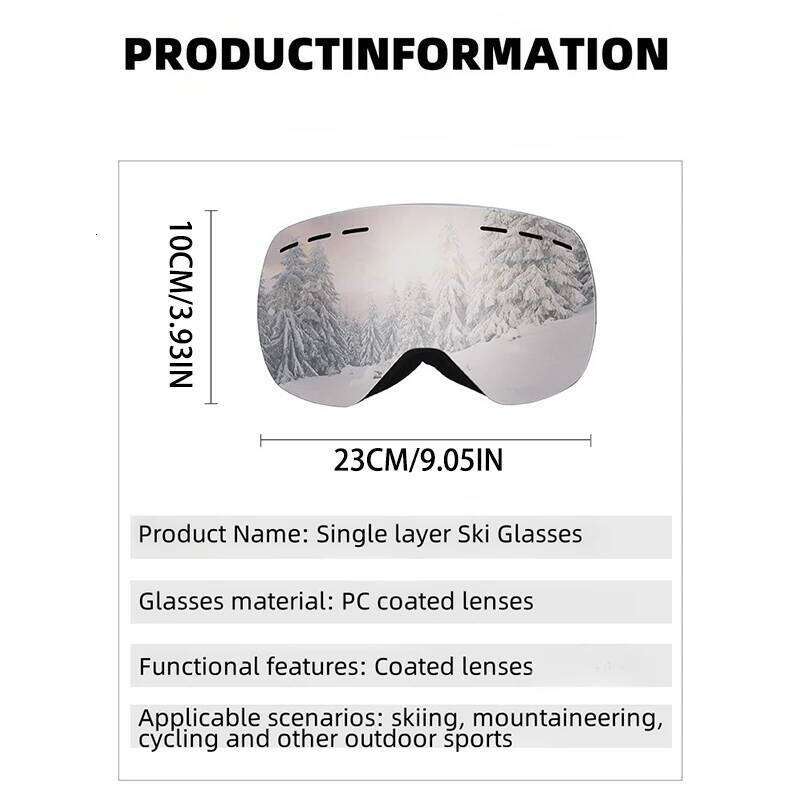 Ski Cycling Wind Goggles Protection Glasses for Men Womens Snowboard Practice Alpine Skis Outdoor Adventures Z260225