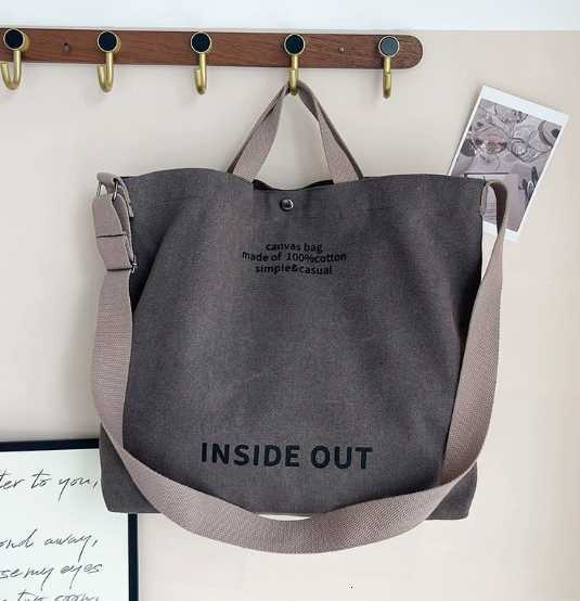 Canvas bag, crossbody handbag, commuter bag, student schoolbag, briefcase, shoulder bag, large capacity backpack H260226