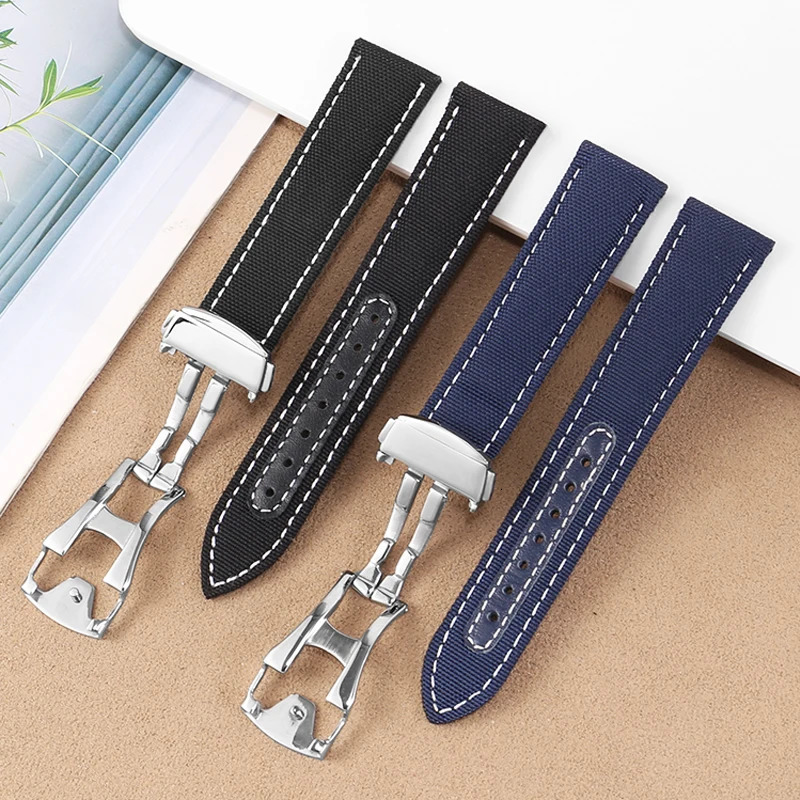 For 300 watch strap for Speedmaster AT150 for Snoopy 31032 Series Canvas Nylon Watchband 19 20 21 22mm bands 260206