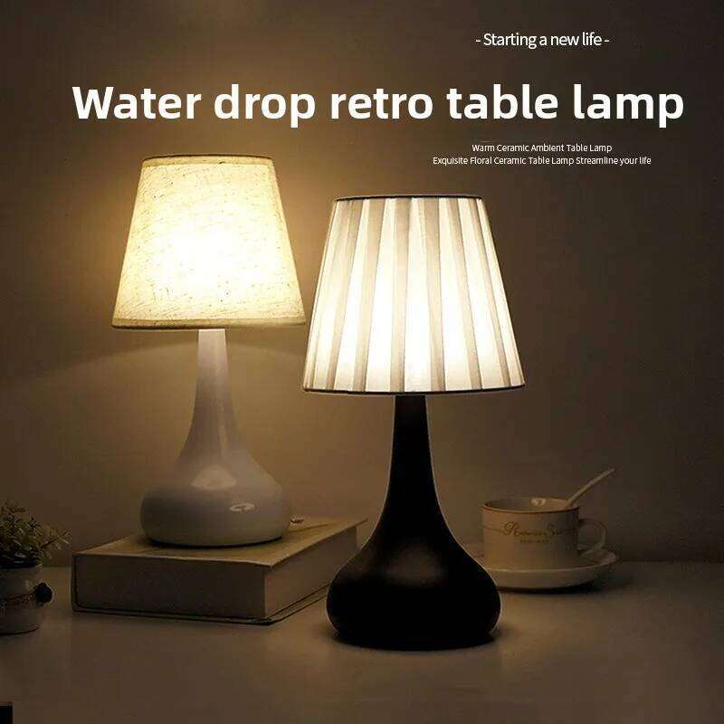 Nordic Retro Bedroom Bedside Dormitory Study Night Light Luxury American Desk Lamp Cream Style Creative Gift H260225