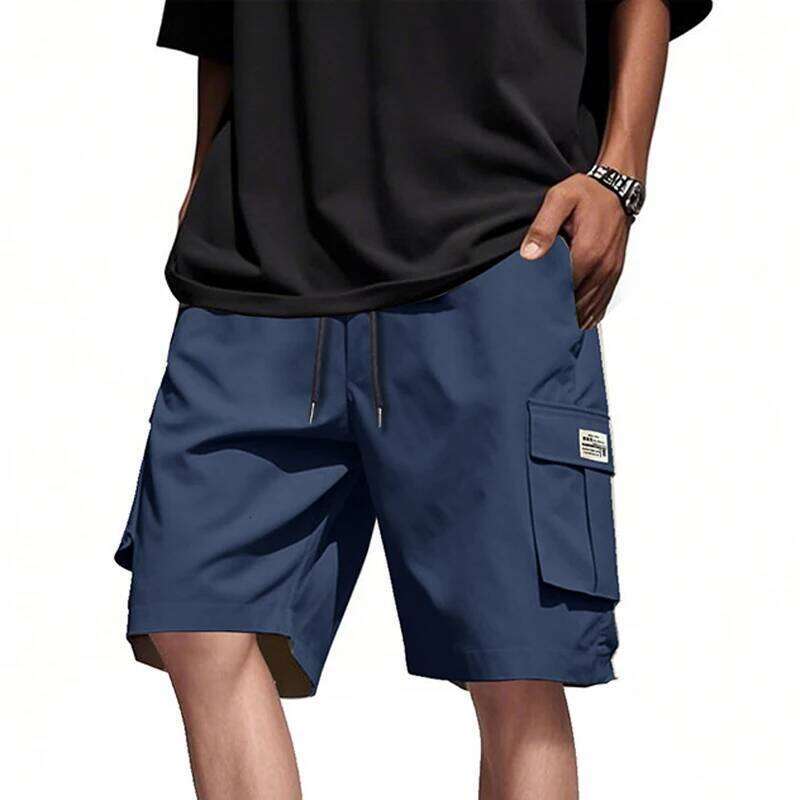 Men's Drawstring Cargo Relaxed Fit with Pockets Work Hiking Summer Athletic Short Men Oversize Shorts H260226