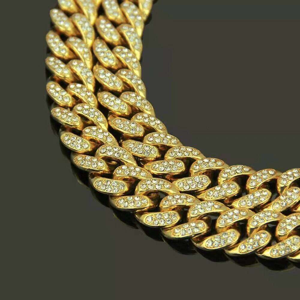 Luxury Designer Collar Bling Diamond Pet Chain for Small Medium Large Dogs Cat Puppy Gold Necklace Jewelry Dog Accessories