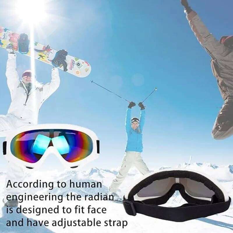 Ski Polarized Double Layer Anti-Fog Snow Goggles with UV400 Protection Large Lens Design Sunglasses for Skiing Z260225