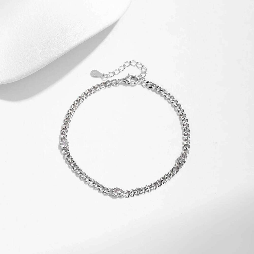 MODIAN White Gold Plated D Color Round Moissanite Twisted Bracelet 925 Sterling Silver VVS1 Dainty Adjustable Jewelry Gifts Z260225