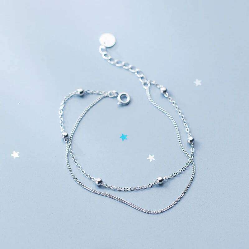 Modian Fashion Simple Beads Line Chain Bracelets For Women 100% 925 Sterling Classic Charm Bracelet S925 Silver Jewelry Z260225