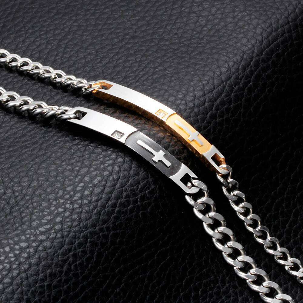 Fashion Couple Bracelets bangles With Stainless Steel Zirocn Zircon Bracelet for Women Men Jewelry Gifts Z260225