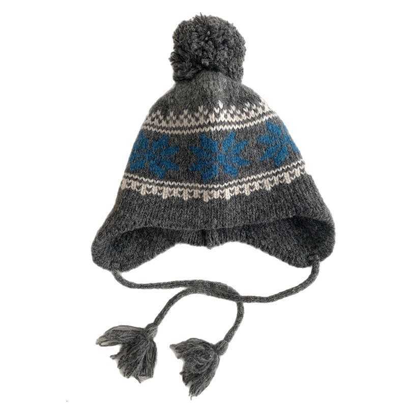 Cute Knitwear Collection------Knitted ear-protecting hat for women in autumn and winter windproof warm and makes the face look smaller plush material 