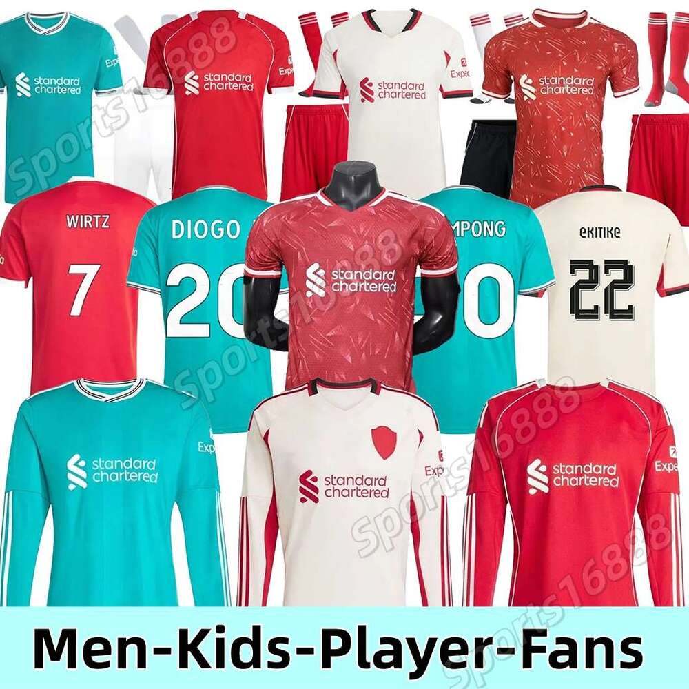 25 26 liverpool jersey ALLISTER ENDO GAKPO liverpool CHIESA DARWIN Luis DIaz soccer jersey SZOBOSZLAIA.BECKER Player men kids kit Football Shirt uniforms