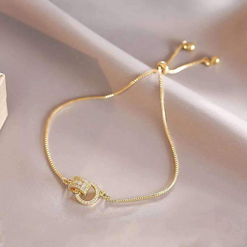 Classic Design Ring interlocki Gold Color Charm Bracelets For Womens 2025 New Fashion Jewelry Party Girl's Exquisite Accessories Z260225