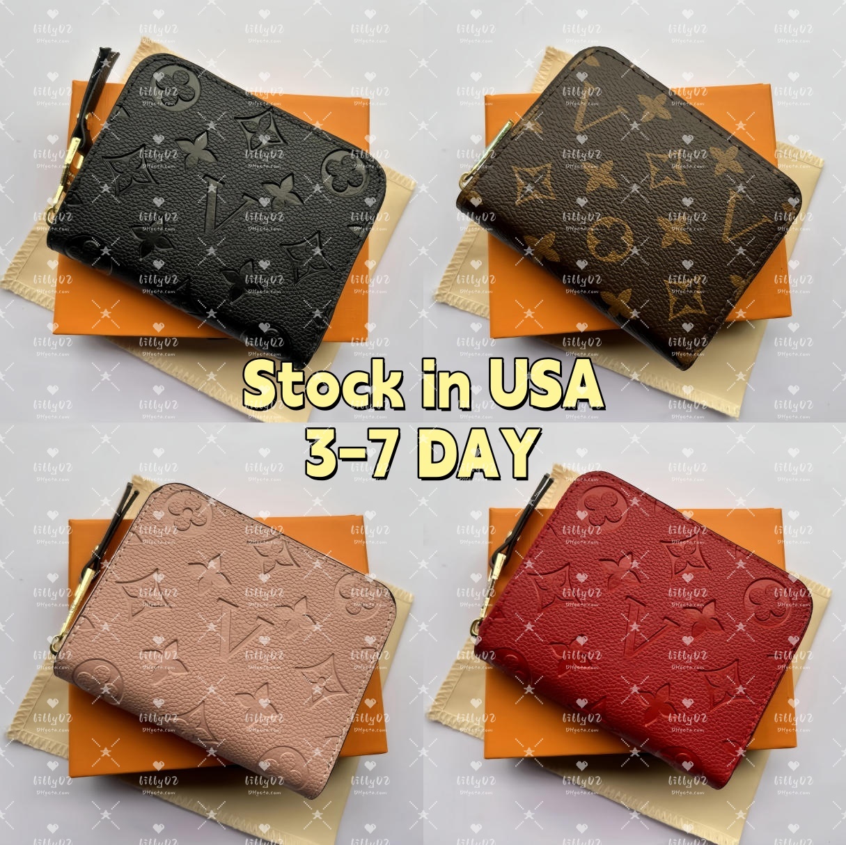 Top quality Fashion designer wallets luxury womens short purses embossed flower letters credit card holders ladies plaid money clutch bags with box and dustbag 10A
