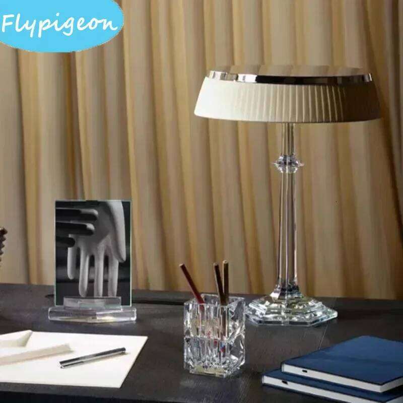 Nordic Crystal LED Table for Bedroom Office Hotel Living Room Dimmable Warm Light Home Decor Indoor Desk Lamp H260225