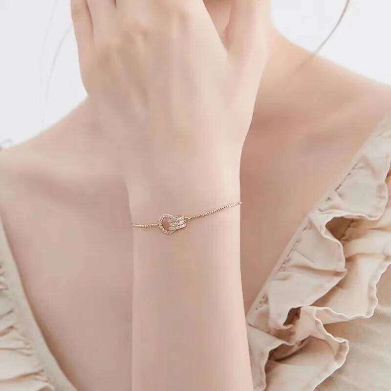Classic Design Ring interlocki Gold Color Charm Bracelets For Womens 2025 New Fashion Jewelry Party Girl's Exquisite Accessories Z260225