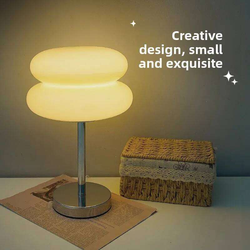 Medieval Hamburg Glass Table Bauhaus Simple Living Room Bedroom Study Homestay Atmosphere Decoration Bedside Lamp Creative H260225