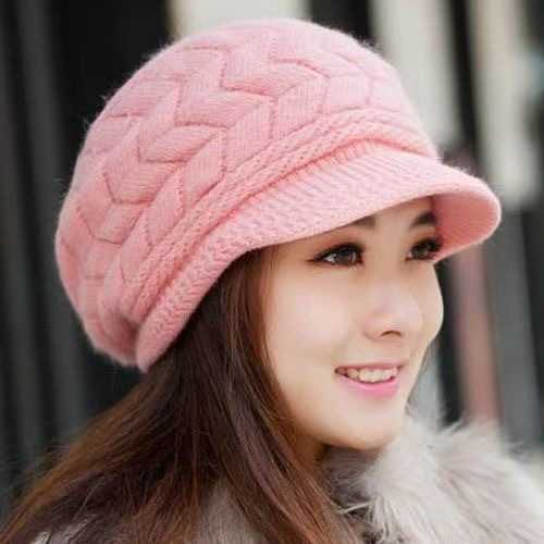 Middle-aged and Elderly Autumn and Winter Warm Knitted Wool Hat with Fleece Korean Fashion Versatile Beret for Women in Winter S260225B4TS