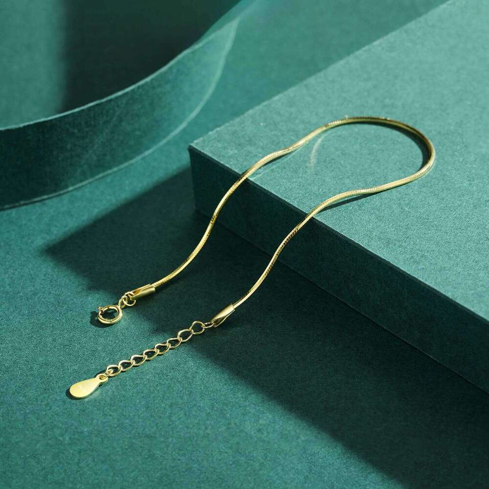 Modian Solid 925 Sterling Silver Simple Charm Snake Chain Bracelet Trendy Gold Color Bracelets For Women Party Fine Jewelry Gift Z260225
