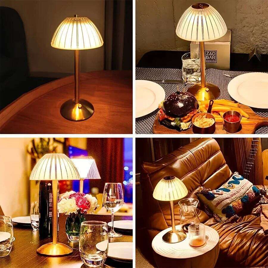 1PC Modern Pumpkin Crystal Table Lamp, with touch controlled three color dimmable function suitable for bedrooms studies cafe H260225