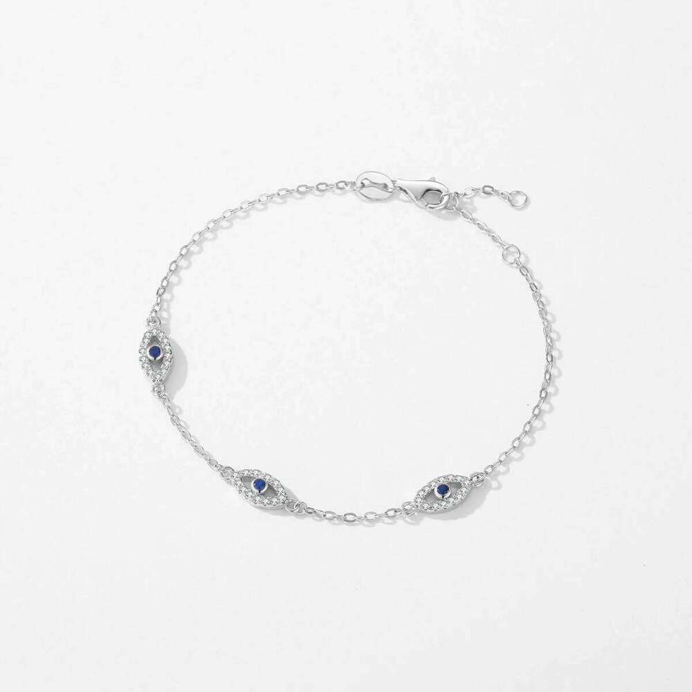 MODIAN 925 Sterling Silver Elegant Clear CZ Adjustable Bracelet For Women Korea Style Blue Eyes Chain Link Fine Jewelry Z260225
