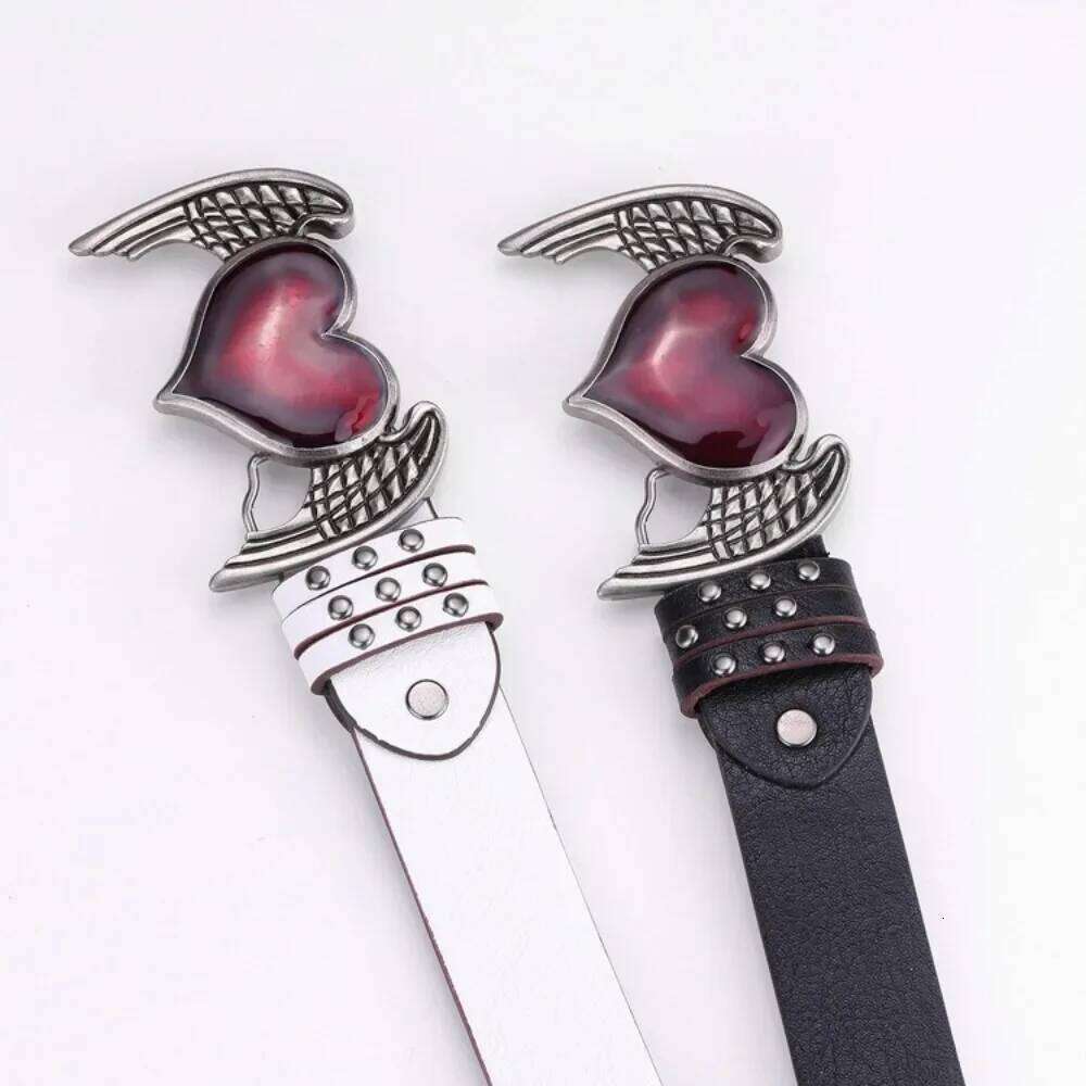 Casual Trendy Punk Rivet Belts Y2k Versatile Gothic Double Hole Eyelet Grommet PU Leather Waistband Y260225