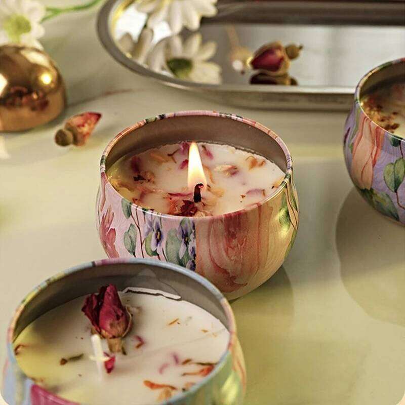 4PCS Scented Islamic Arabian Patterns Aromatherapy Candle Jar for Yoga SPA Relaxing Valentine's Day Anniversary Gift W260226