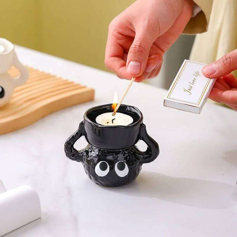 Ceramic Cute Desktop Decorations Aromatherapy Candle Holders Atmospheric Atmosphere Couple's Birthday Gifts H260225