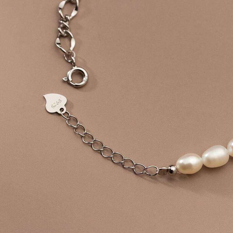 Modian 925 Sterling Silver Baroque Pearl Fashion Bracelet Chain Link For Women Irregular Design Fine Female Jewelry Gifts Z260225