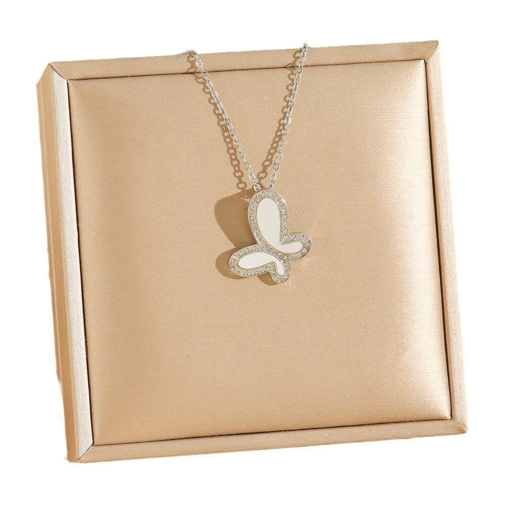 Butterfly Necklace For Women Super Fairy Girl Fashion Internet Celebrity Live Stream Jewelry