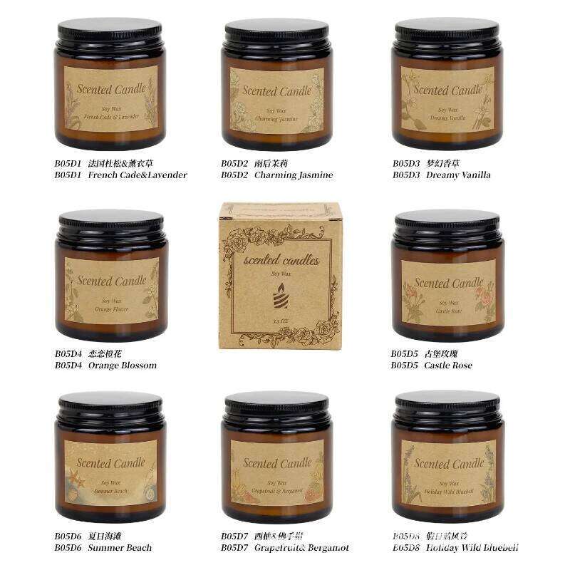 Candles Jars Home Decor Jasmine Lavender Aromatherapy Decoration Scented Candle Cup with Lid Wholesale Romantic for Date Wedding W260226