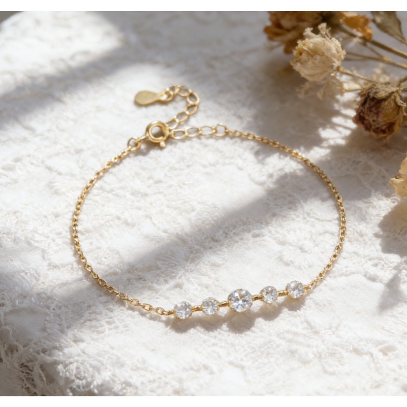 Korean Style Starry Sparkling charms bracelet for Women Adjustable Chain Elegant Minimalist Fashion Jewelry Daily Party