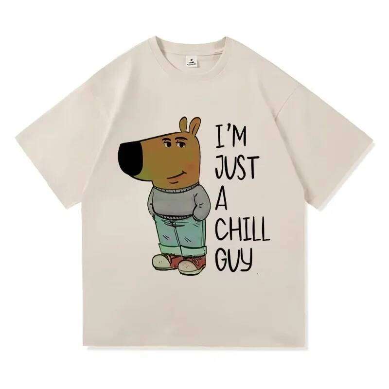I'm Just A Chill Guy T Shirts Summer Fashion Men/Women Aesthetic Funny Cute Tshirt High Quality Cartoon Vintage Cotton Tee Shirt C260226