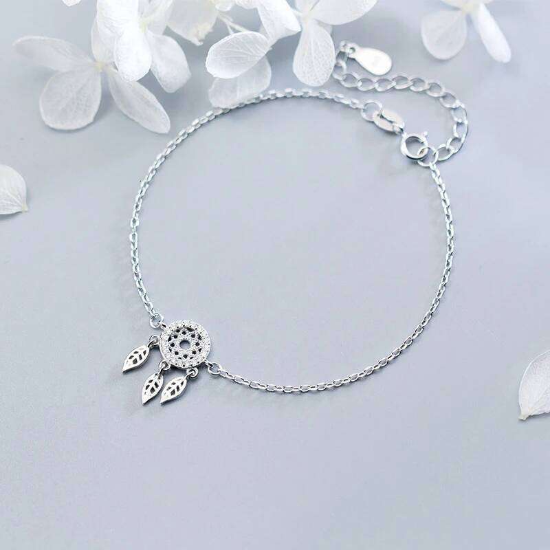Modian Hot Sale Dreamcatcher Leaves Sterling Silver 925 for Women Fashion Link Chain Bracelet Wedding Gift Fine Jewelry Z260225