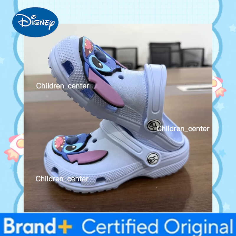 Disney Cartoon Blue Stitch Shoes Beach Shoes Slippers Sandals Non-Slip Breathable Wear-Resistant No Children Slippers H260226