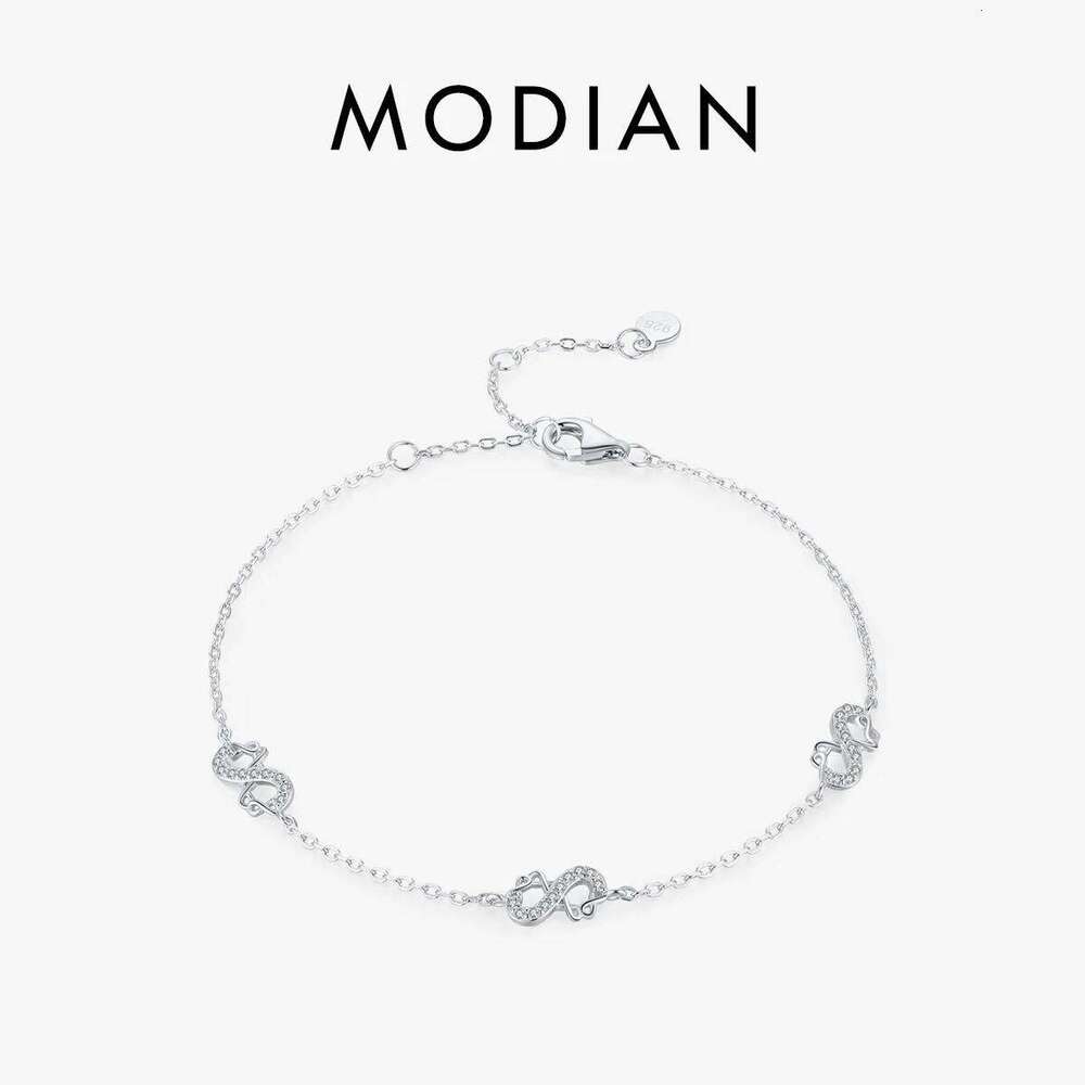 MODIAN 925 Sterling Romantic Infinite Original Design Stunning Clear CZ Bracelet For Women Silver Fine Jewelry Z260225