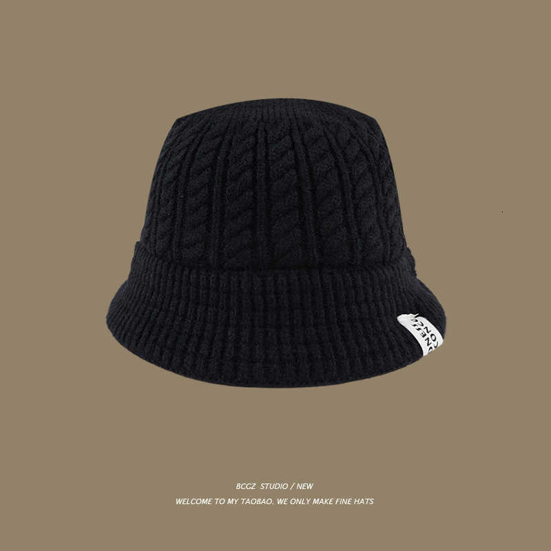 Womens Autumn and Winter Large Head Circumference Woolen Hat Fashionable and Warm Postpartum Maternity Hat Windproof Fisherman Hat for Winter S260225