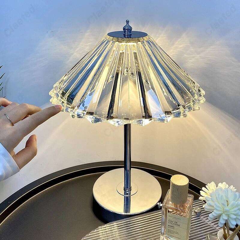European-style New Retro LED Crystal Table Lamp Living Room Study Bedroom Bedside Decorative Atmosphere Lighting Nightlight H260225