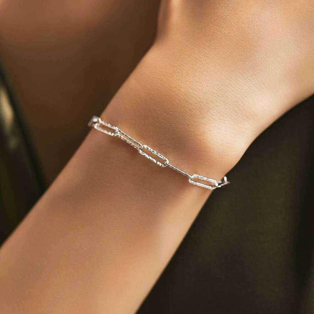 MODIAN Real 925 Sterling Silver Irregular Wavy Lock Chain Bracelets Trendy Stackable DIY Jewelry For Women Female Accessories Z260225