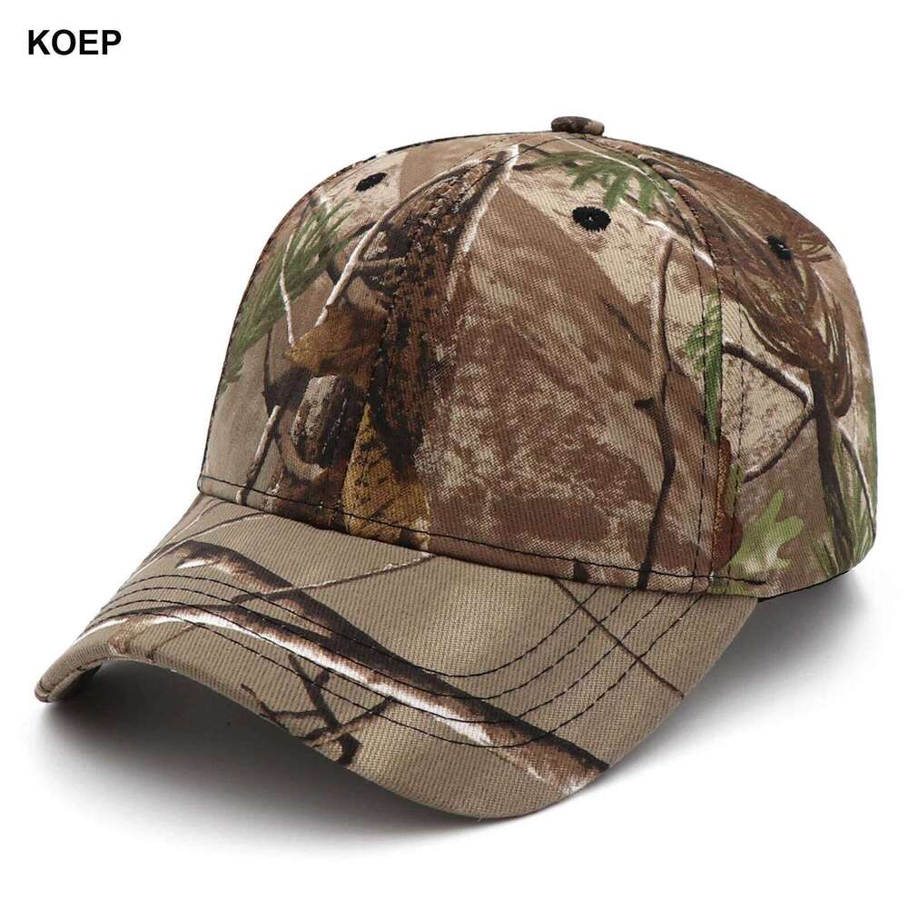 KOEP Green Tree Camo Adjustable Baseball Cap Outdoor Fishing Caps Biomimetic Camouflage Hat Designed Specifically For Hunting Z260226