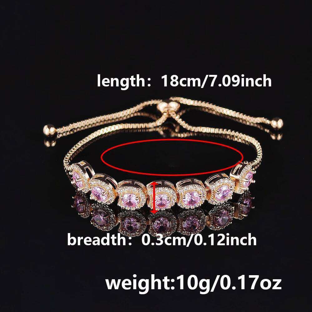 Luxury Green Pink Rose Gold Silver Color CZ Bracelet Bangle for Wedding Women on Hand Gift Jewelry Wholesale Bulk S5243bb Z260225