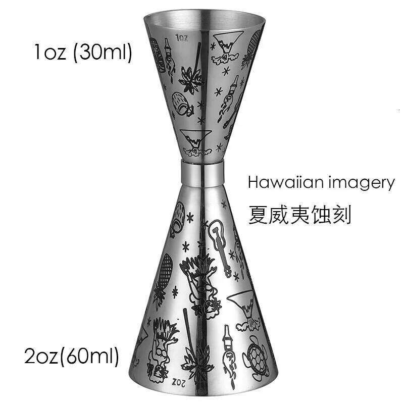 Japanese Style Stainless Steel Cocktail Jigger Measures Tools Bar Accessories