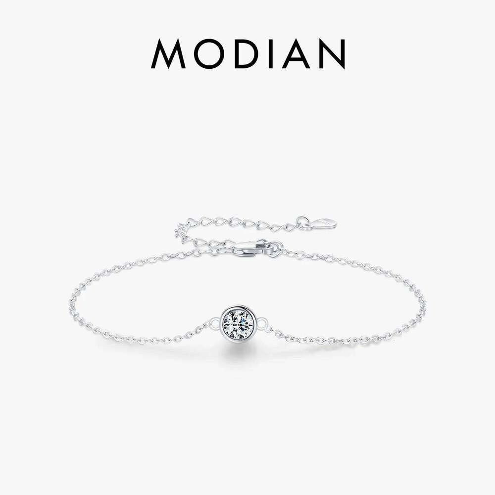 MODIAN 0.5CT Moissanite Bracelet 925 Sterling Silver Classic Link Chain Charms Bracelets For Women Luxury Wedding Jewelry Z260225