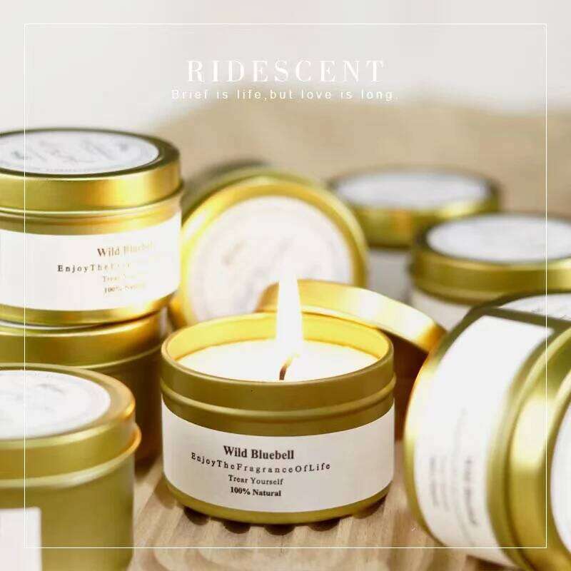 80g Aromatherapy tin cans smokeless soy wedding birthday hand gifts home decoration scented candles mini W260226