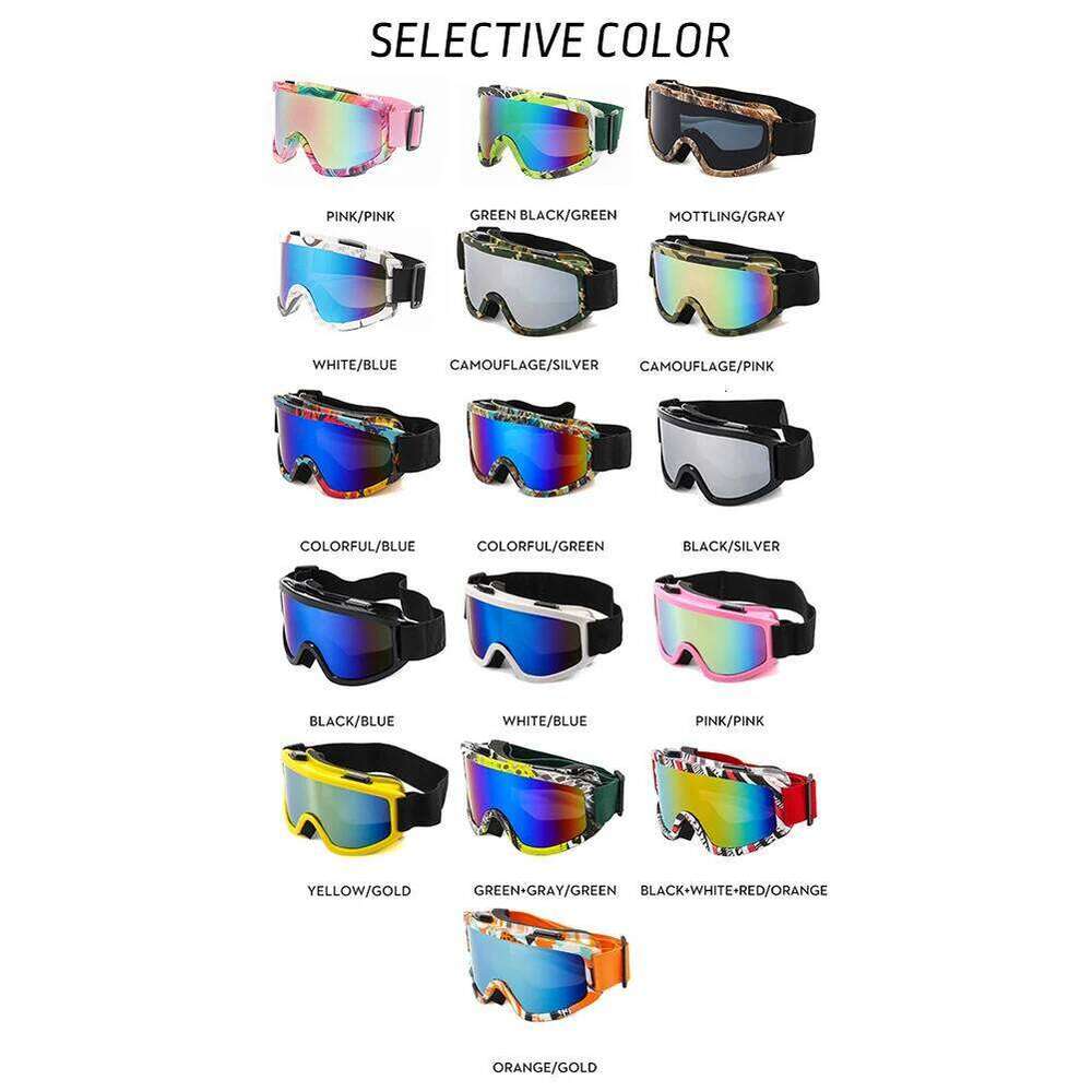 Double Layer With Colorful Sand-Proof Polarized Ski Anti-Collision Anti-Glare Lens Goggles For Skiing Z260225