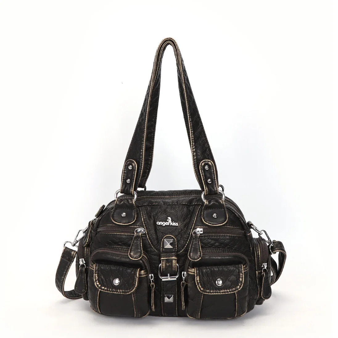 Angel kiss Women Handbags Satchel Top-handle Handbag PU Shoulder Bag Dumpling Pack Give Gifts Shoulder Bags Phone Money Pack 260202