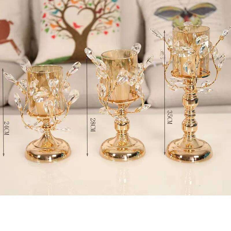 Luxury Crafts Home Hotel Desktop Christmas Candlestick Decor W260226