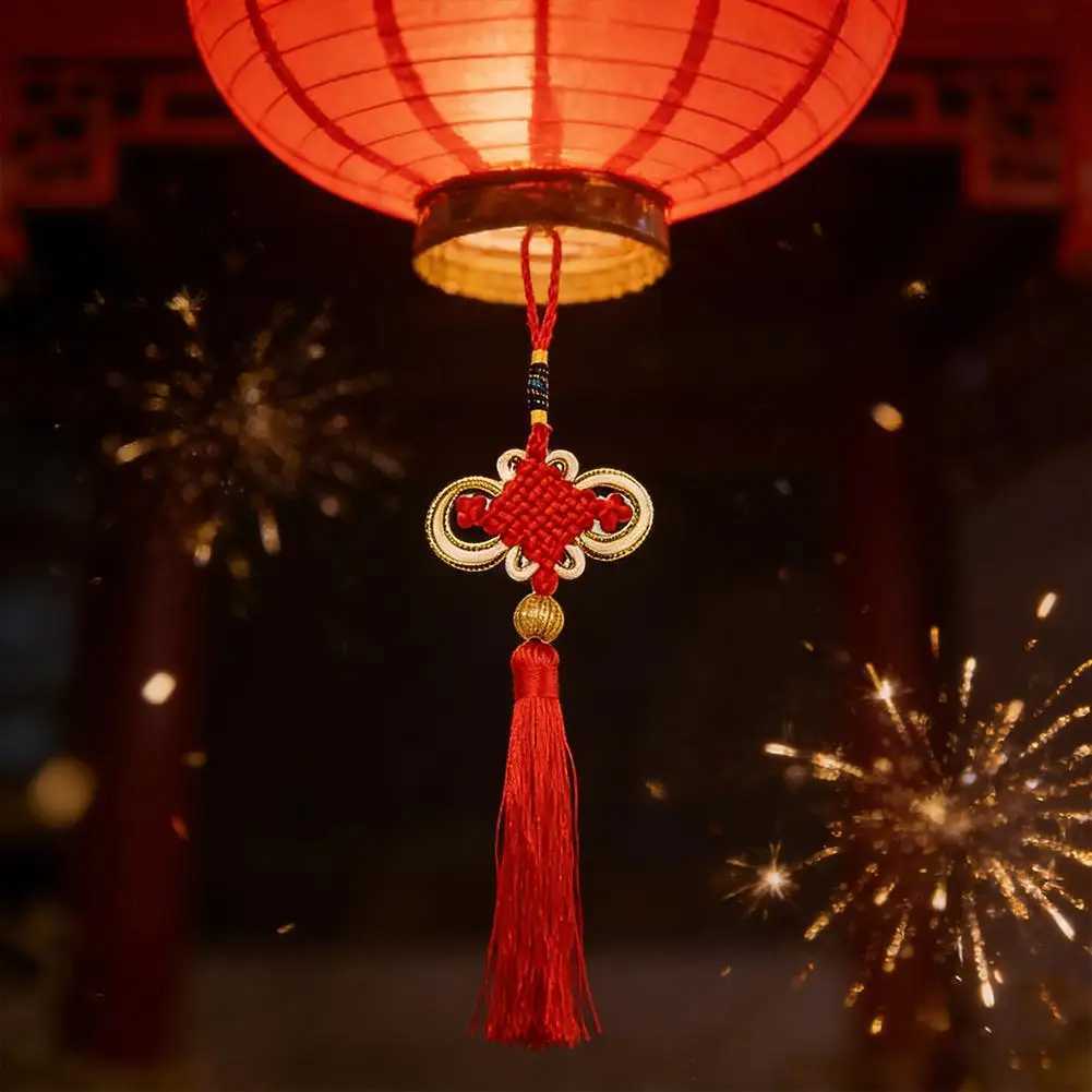 Chinese New Year Lucky Chinese Knot Tassel Hanging Pendant Decorations New Year Lucky Spring Festival Hanging Decoration H260226