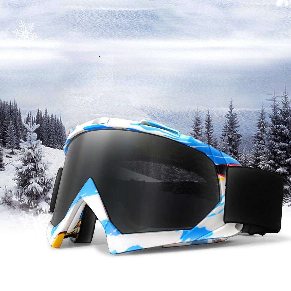 Skiing Large Frame with Colorful Lens Magnetic Double Layer Anti-Fog Big Face Snow Glasses Ski Mask for Outdoor Sports Z260225