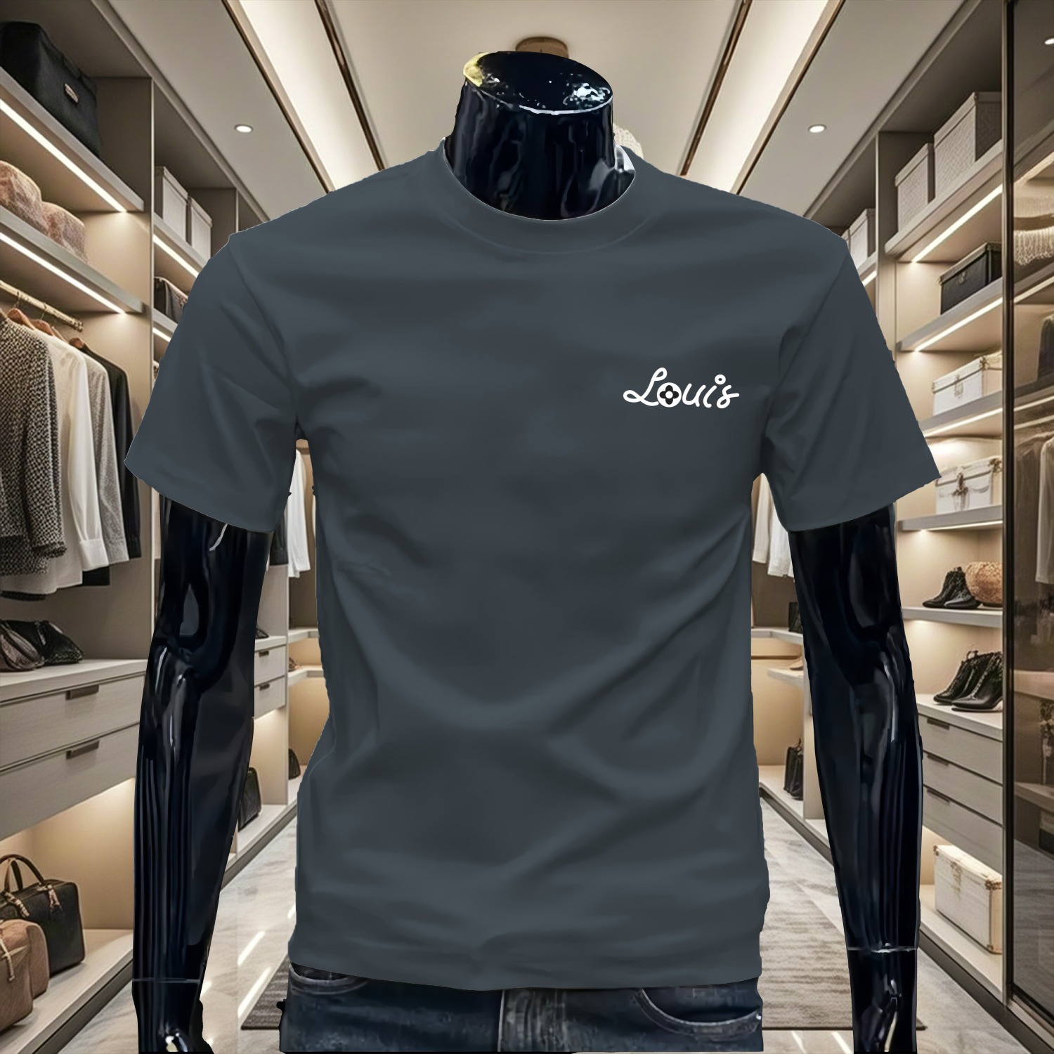 Free shipping 2026 Summer New Men's Fashion Letter Embroidered Designer Short Sleeve Trendy Casual Printing Loose T-shirt