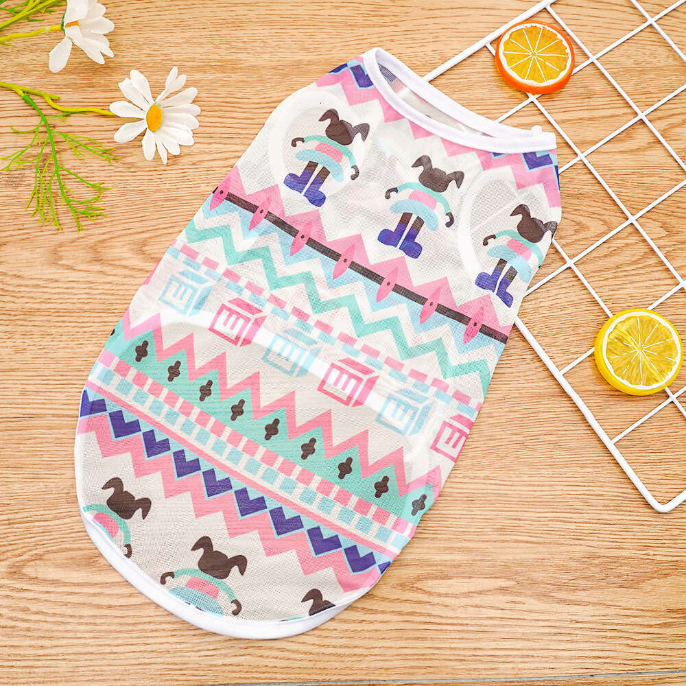 Famous brand Large Dog Vest for Dogs and Cats Teddy Corgi French Bulldog Mesh Breathable Pet Clothing Cat Supplies pupakaIK
