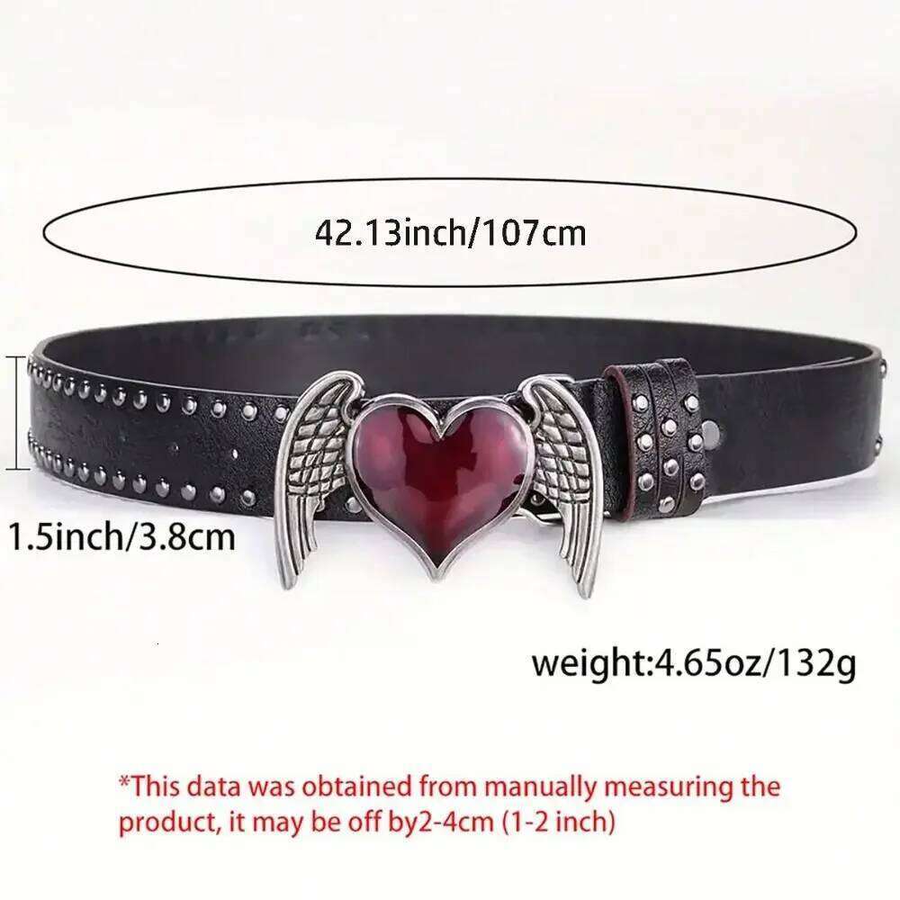 Casual Trendy Punk Rivet Belts Y2k Versatile Gothic Double Hole Eyelet Grommet PU Leather Waistband Y260225